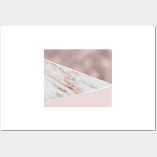 Lilac Lemonade - rose gold marble Posters and Art